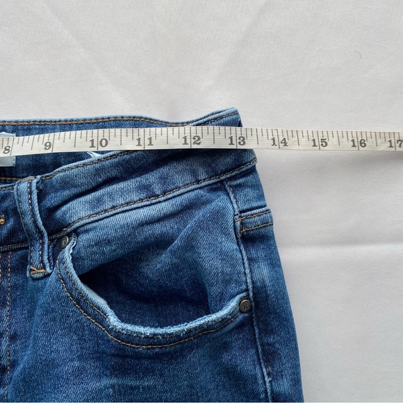 Risen Jeans Dark Stone Wash High-Rise Wide Leg Cargo Jeans Size 27 Y2K Revival - Picture 12 of 16